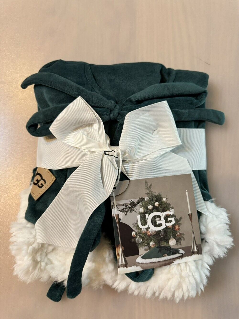 Ugg Dark Green Bliss Mini Christmas Tree Skirt New $68.00